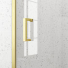Porte de douche Coulissante 120x200cm - Profilés Or Doré Brossé - Verre Trempé 6mm - GOLDY CRUSH Aurlane - FAC957