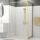 Paroi de retour 80x200cm - profilés or doré brossé - verre trempé 6mm - goldy crush Aurlane - FAC959