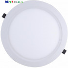 Downlight dalle led extra plate ronde blanc 18w - couleur eclairage au choix
