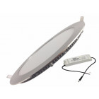 Downlight dalle led extra plate ronde alu 12w - couleur eclairage au choix