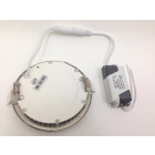 Downlight dalle led extra plate ronde alu 6w - couleur eclairage : blanc froid 6000k - 8000k