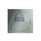 Cloche industrielle led 150w 120 noir ip65 - couleur eclairage : blanc neutre 4000k - 5500k
