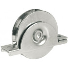 Roue Ø100 mmm à gorge ronde Ø16 mm AVL - support à encastrer - charge 300 kg - 918100B