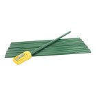 12 crayons maçon vert 300mm fsc 100% avec taille-crayon, fidex-500301