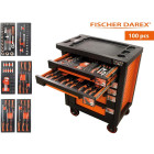 Servante d'atelier 6 tiroirs équipée 100 outils dans 6 modules, fidex-810483