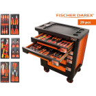 Servante d'atelier 6 tiroirs équipée 29 outils dans 6 modules, fidex-810485