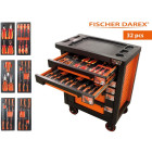 Servante d'atelier 6 tiroirs équipée 32 outils dans 6 modules, fidex-810492