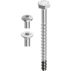 Boite de 50 vis multi monti 6x80 mm heco schrauben - tête fraisée ø 11.5 - t30 - zingué argent - 37137