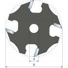 Couteau à rainurer FREUD - Ø50,8 H5 AL8 Z4 - F03FR02038 -58-11608P