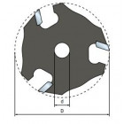 Couteau à rainurer FREUD - Ø50,8 H4,75 AL8 Z3 - F03FR02023 -56-11008P