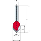 Mèche à rainurer en V FREUD - Ø9,5 H10/44,5 Q8 Z2 - F03FR01620 -20-10208P