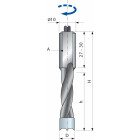Mèche pour perçages multiples avec araseurs arrondis FREUD - Ø8 H27/57,5 Q10x27 Z2 - F03FA02075 -PF04MD DA3
