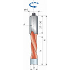 Mèche pour perçages multiples avec araseurs arrondis FREUD - Ø8 H27/57,5 Q10x27 Z2 - F03FA02083 -PF04MS DA3