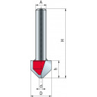 Mèche à rainurer en V FREUD - Ø16 H12,5/60 Q8 Z2 - F03FR04019 -21-11208P