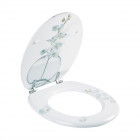 Abattant pour wc à motif sur 3 faces - en mdf et charnières en métal réglables - orchid Aurlane - G3130300001