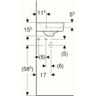 Lave main d'angle GEBERIT Renova Compact - 450x155x395 mm - 276132000