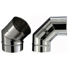 Coude inox SOI à facettes soudées - Coude à 45 - diamètre 130