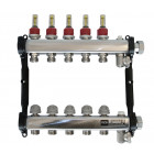 Collecteur inox avec débitmètre - Diamètre. 16 - 4 circuits avec débitmètre