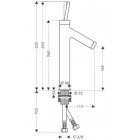 Mitigeur de lavabo HANSGROHE AXOR Starck , bonde à écoulement libre noir chromé poli - 10123330