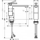 Mitigeur de lavabo HANSGROHE AXOR Edge , bonde push-open chromé - 46010000