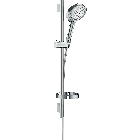 Ensemble de douche HANSGROHE Raindance Select S  120 3jet PowderRain avec barre Unica'S puro 65 cm et porte-savon chromé - 27654000