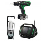 Lot Perceuse + Radio + Lampe -2 batteries 18V 3Ah Hitachi/Hikoki
