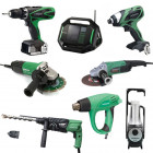 Lot Perceuse + 7 outils -2 batteries 18V 3Ah Hitachi/Hikoki