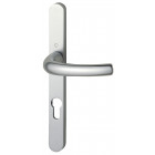 Ensemble tokyo plaques etroites argent pour porte 53 à 57mm 1710rh/300lmsgl hoppe