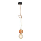 Lustre lampe lumière suspendu suspension en métal bois corde de jute hauteur 95 cm e27 helloshop26 03_0007458