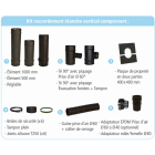 Kit raccordement isotip étanche vertical - noir - øint 100 - øext 150 - pour poêle pellets - 856110