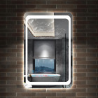 Miroir de salle de bain réversible avec éclairage led intégré et anti-buée commande par effleurement - Dimensions au choix