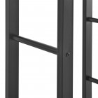 Porte-bûches robuste range-bûches solide support pour bois de chauffage rangement efficace pour intérieur extérieur acier laqué 80 x 100 x 25 cm noir 