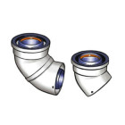 Coude 80/125 pptl/pvc rolux - coude 90° condensation 80/125 avec trappe de visite
