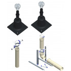 Kit CHEMILUX B22p et B23p PPTL - Entrée murale Ø 80