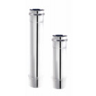 Conduit droit Apollo Pellets - Rallonge télescopique 60 à 240 mm - finition : inox