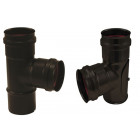Té Apollo Pellets - Té 90 + tampon avec joint silicone - finition : inox