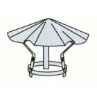 Chapeau chinois - en ALU - N 2 - Ø int. 130/167 - Ø ext. 136/173