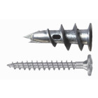Chevilles GKM-S en zamack pour panneaux de carton-plâtre - 20 chevilles + 20 vis 4,5 x 35 mm tête ronde - Sous Blister