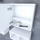 Armoire de toilette avec miroir et porte a fermeture progressive - personalyz square