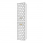 Colonne de salle de bain scandinave blanc a suspendre - h150xp25xl35cm - nordik tegninger