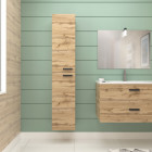 Colonne de douche en mélaminé décor bois 25x30x150cm - box-in column Aurlane - LAV668