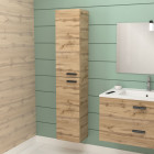 Colonne de douche en mélaminé décor bois 25x30x150cm - box-in column Aurlane - LAV668