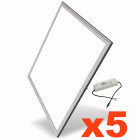 Panneau led 60x60 slim 48w aluminium (pack de 5) - couleur eclairage : blanc neutre 4000k - 5500k