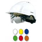 Casque bleu à lunette-masque intégrée sous la visière singer - casirisble2