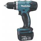 Perceuse visseuse 14,4 v li-ion 3 ah ø 10 mm  makita - 2 batteries, chargeur, coffret - ddf343sfe