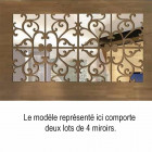 Adhésif mural effet miroir - Modèle carrés baroque