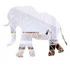 Adhésif mural effet miroir - Modèle éléphant
