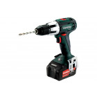 Perceuse à percussion metabo - sb 18v - lt 1 x 2,0 ah compact + 1 x 5,2 ah li-power, asc 55v, coffret - 602103970