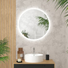 Miroir led ip24 réversible - 70x70cm go round led 70 Aurlane - MIR044