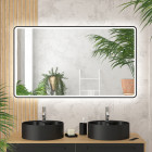 Miroir salle de bain avec éclairage LED et contour noir - 120x70cm - GO BLACK LED Aurlane - MIR058